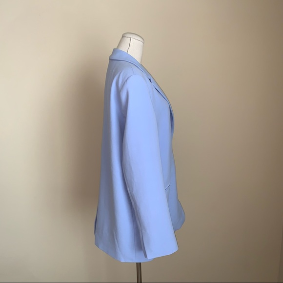 NWT Zara Oversize Straight Cut Blue Blazer Pockets Medium - Picture 12 of 16